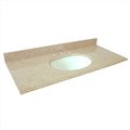 Pegasus Press Pegasus 49682 49 in. W Granite Vanity Top in Beige with White Basin 49682